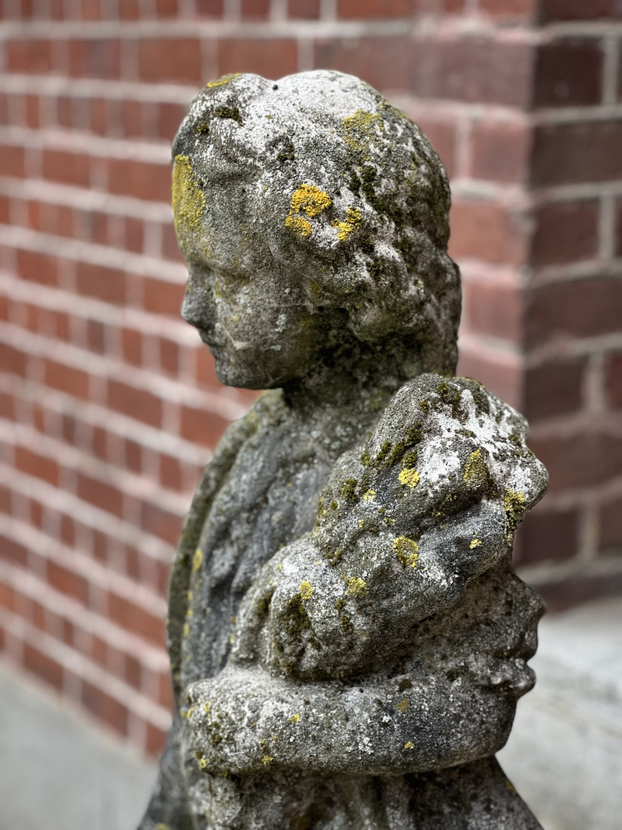 Garden Statue Of A Little Boy -photo-3