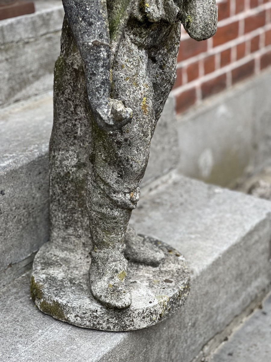 Garden Statue Of A Little Boy -photo-4