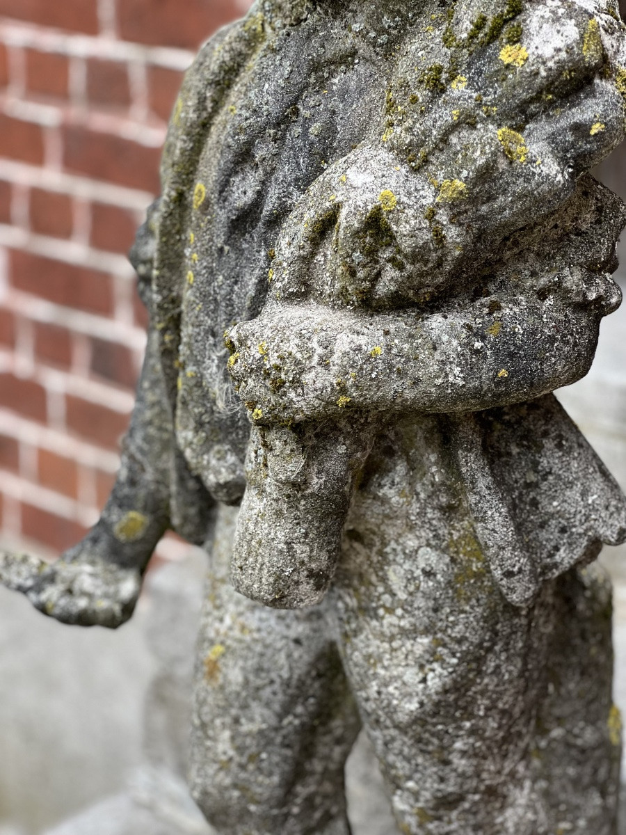 Garden Statue Of A Little Boy -photo-4