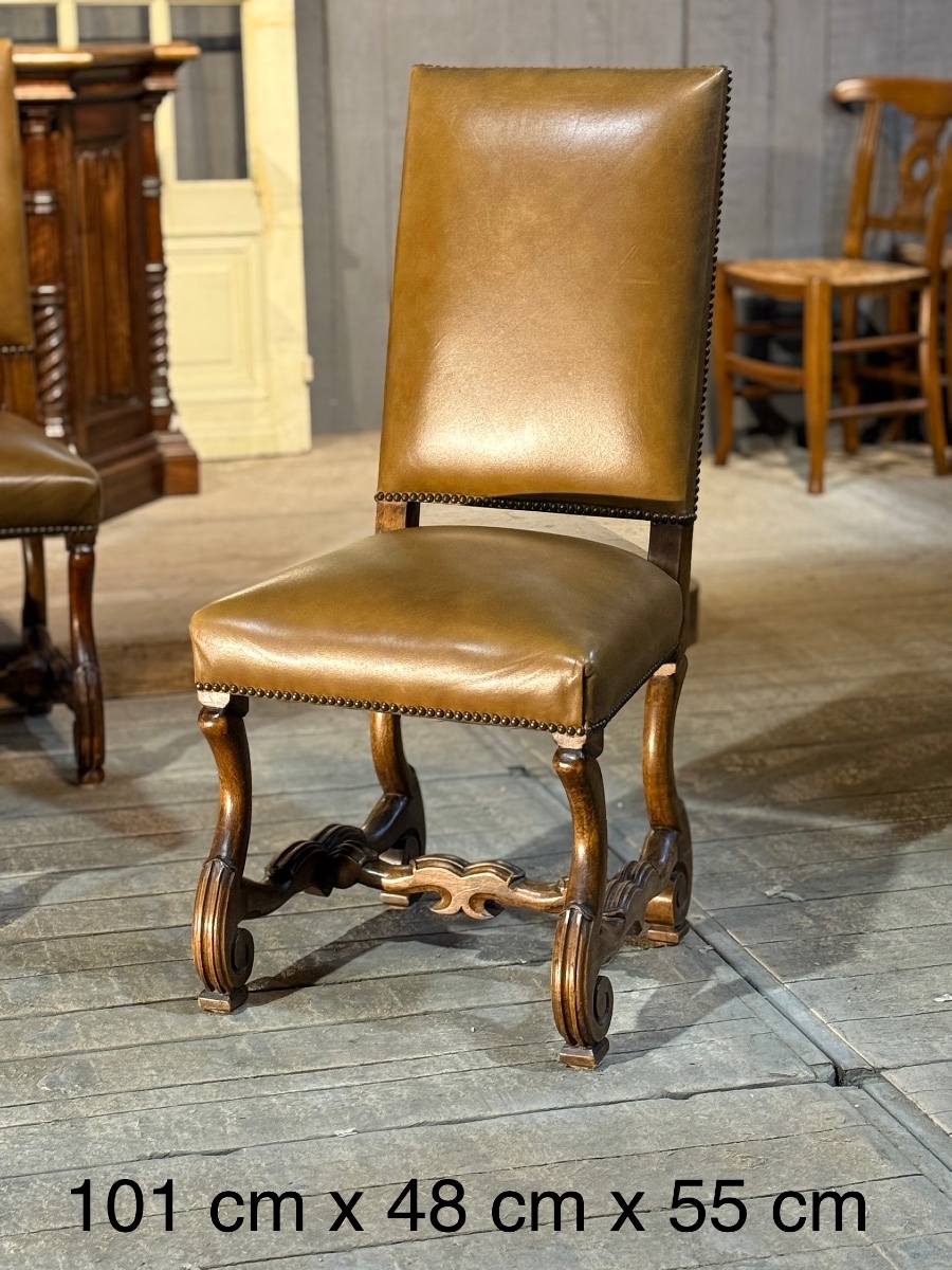 Series Of Os De Mouton Chairs In Leather-photo-2