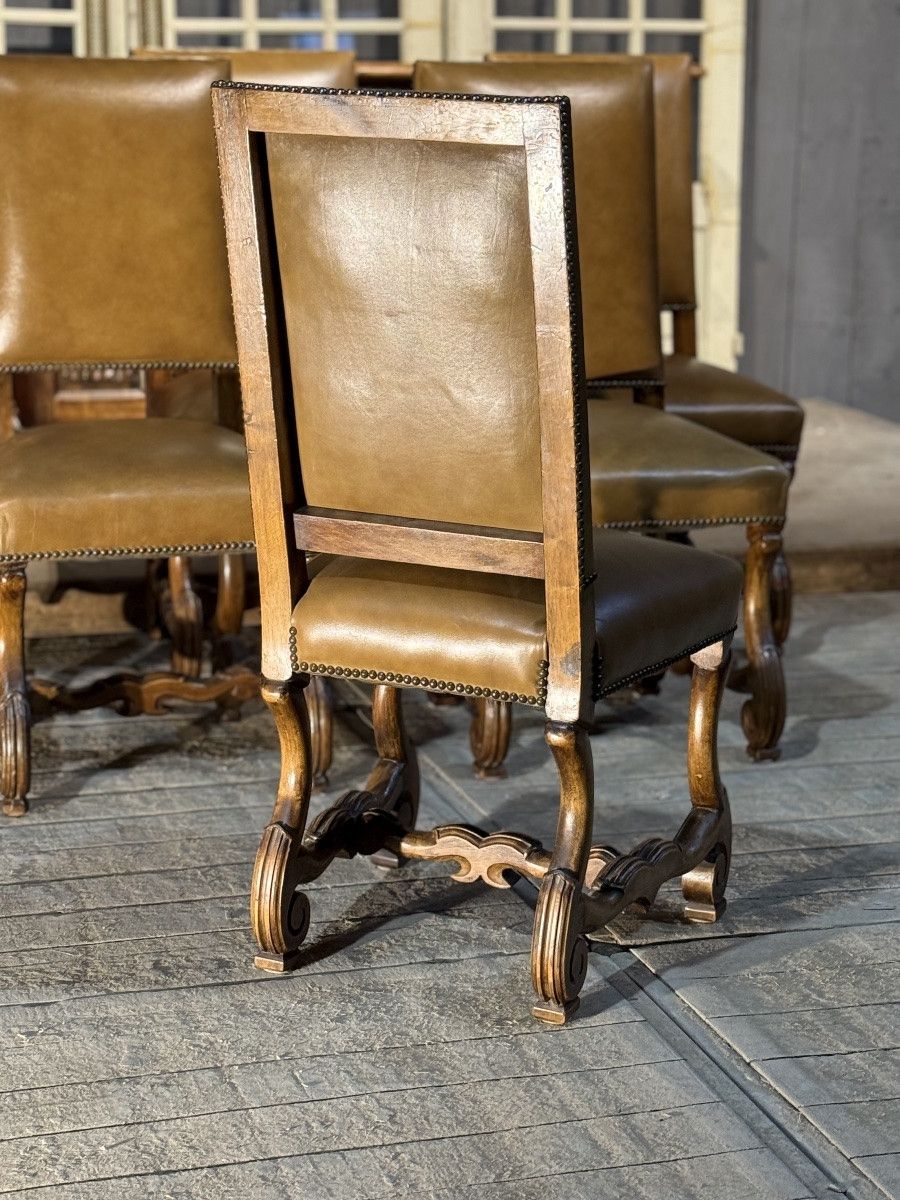 Series Of Os De Mouton Chairs In Leather-photo-3