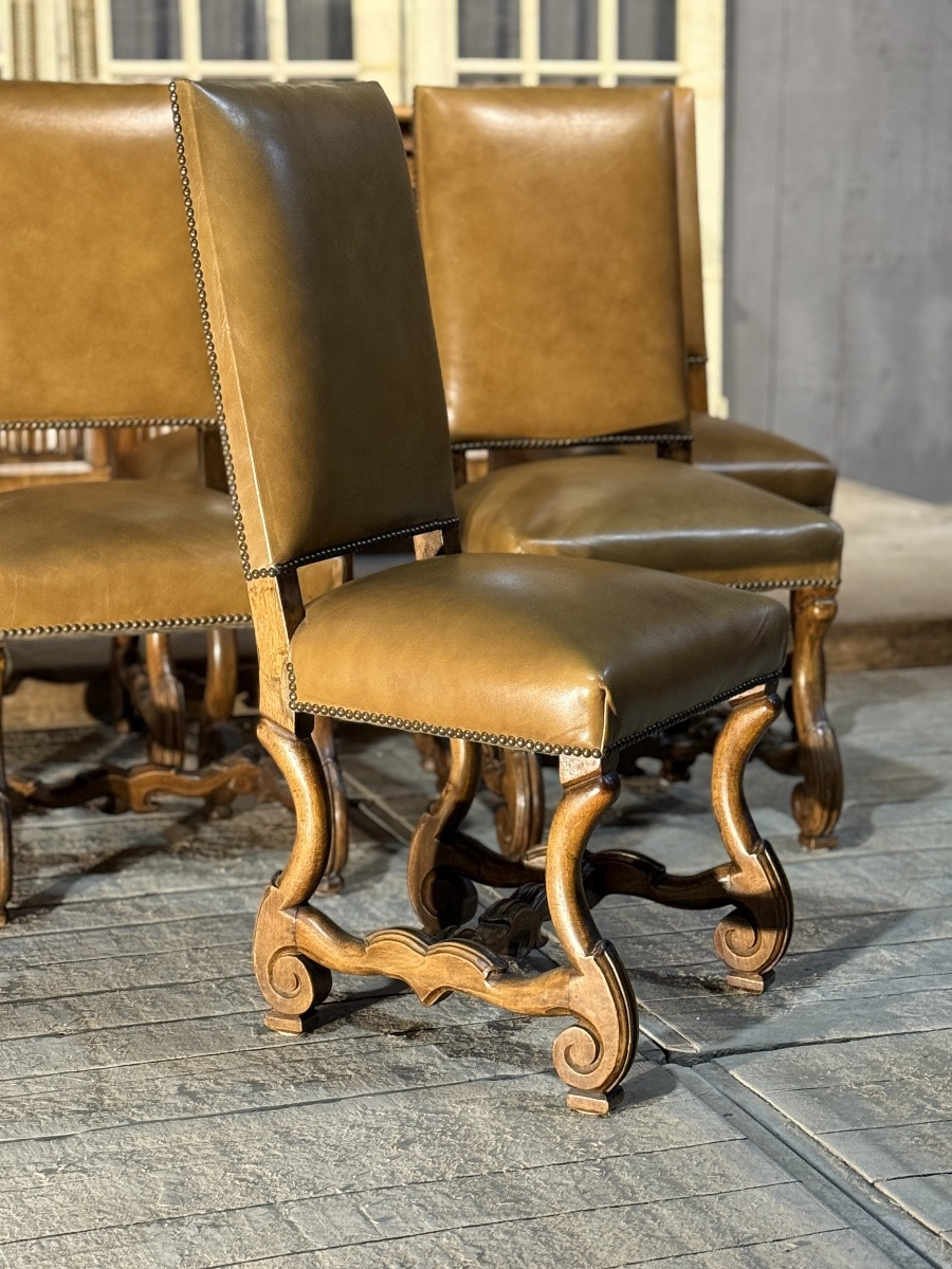 Series Of Os De Mouton Chairs In Leather-photo-6
