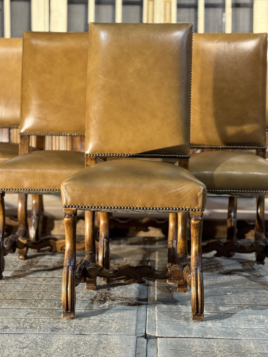 Series Of Os De Mouton Chairs In Leather-photo-7