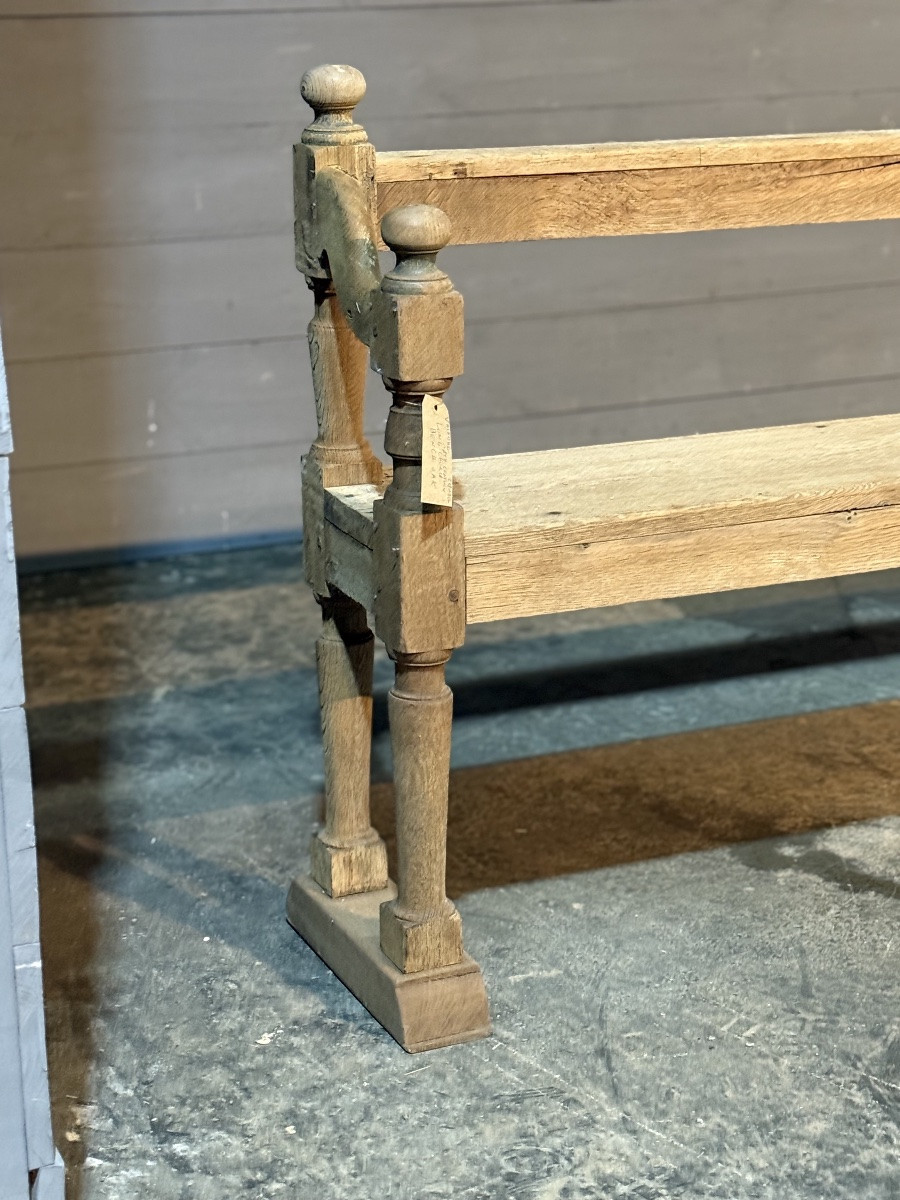 Grand banc rustique en chêne-photo-3