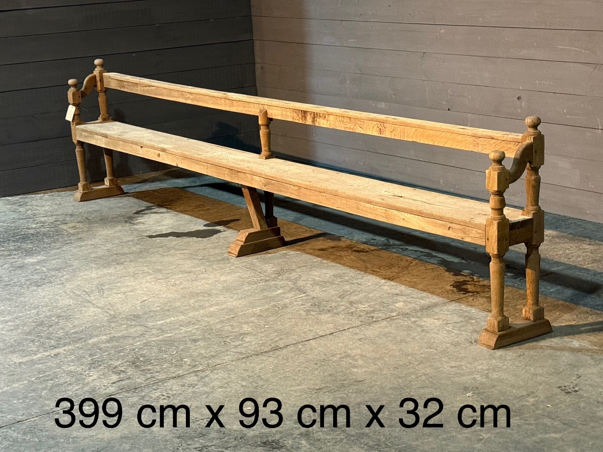 Grand banc rustique en chêne-photo-1