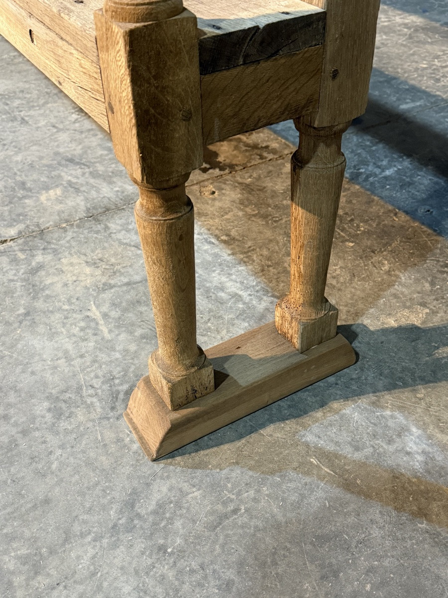 Grand banc rustique en chêne-photo-5