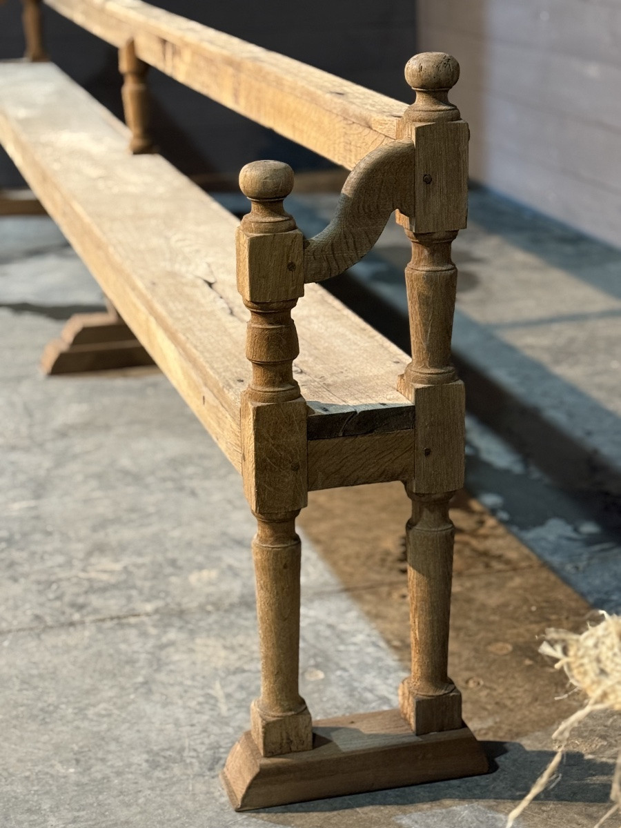 Grand banc rustique en chêne-photo-8