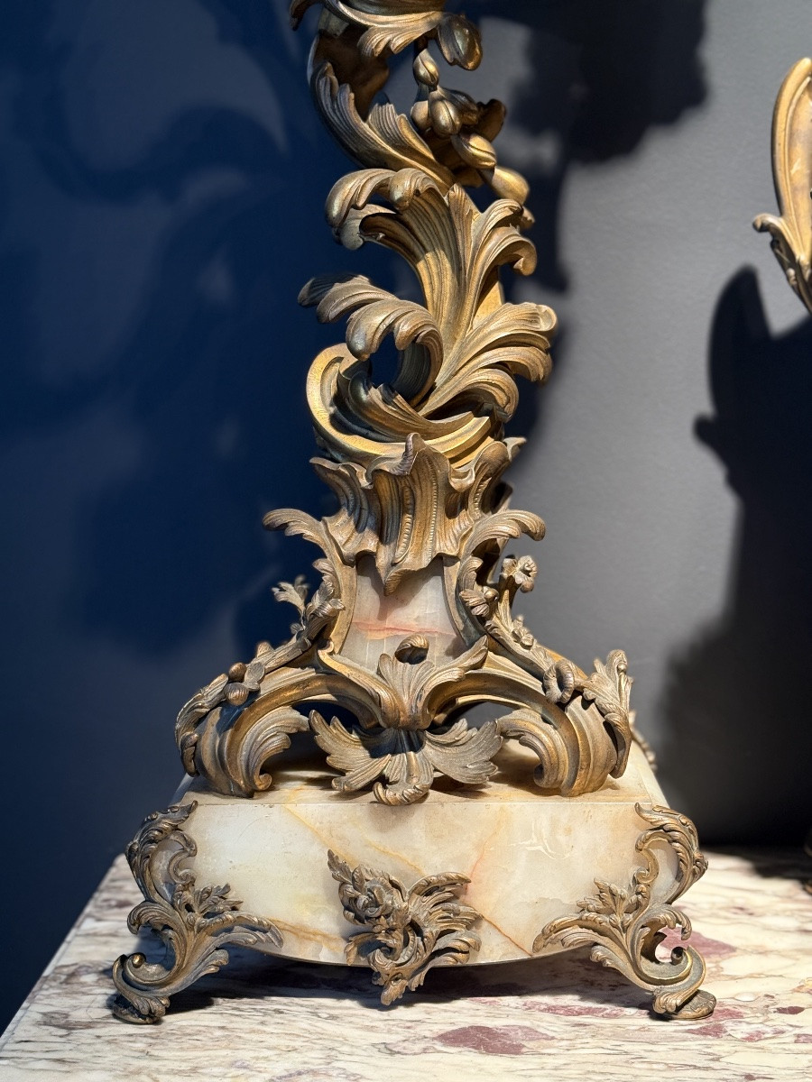 Exceptional Gilt Bronze And Onyx Trim -photo-4