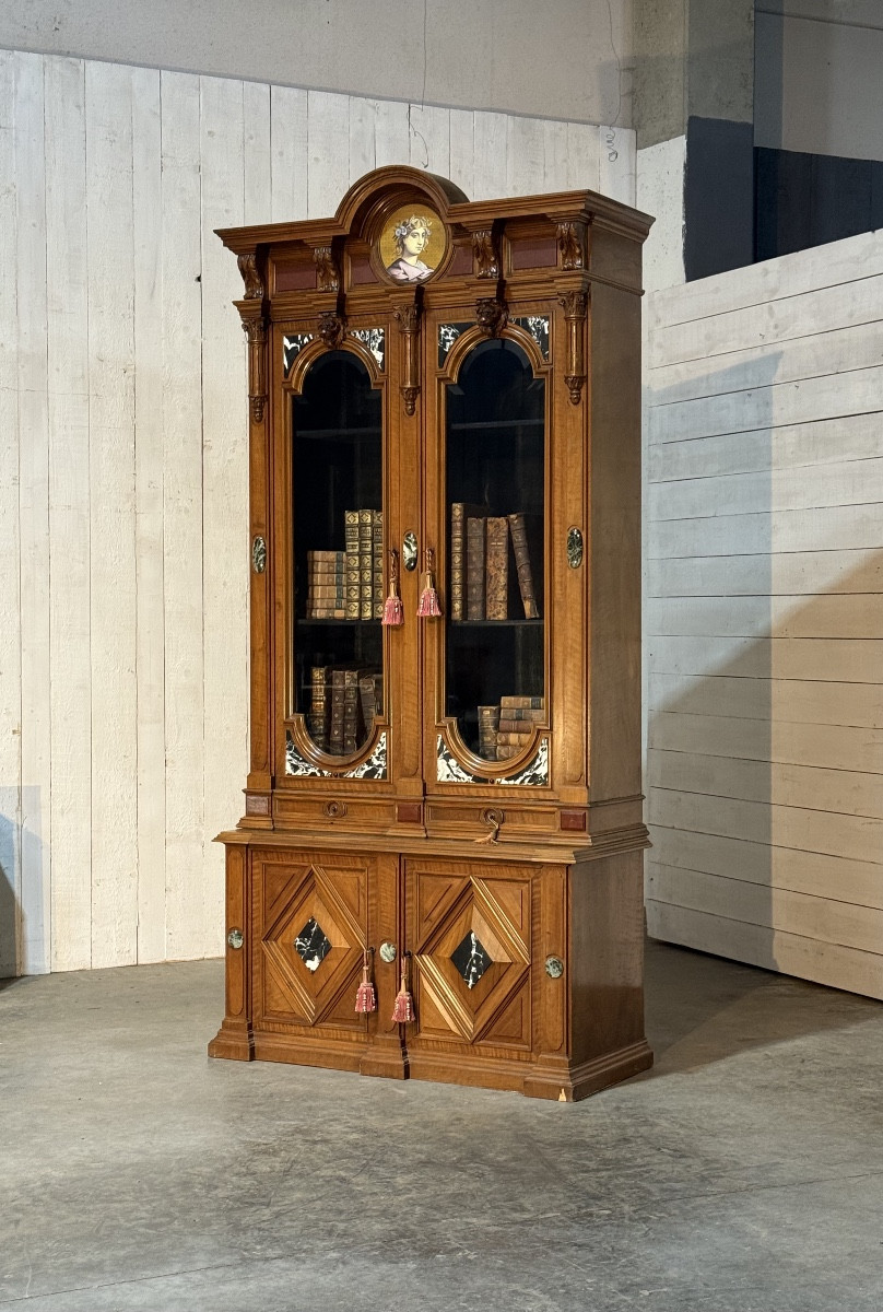 Exceptional Large Walnut Bookcase