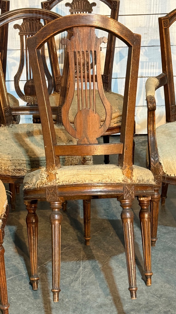 Série de 8 chaises et 4 fauteuils-photo-4