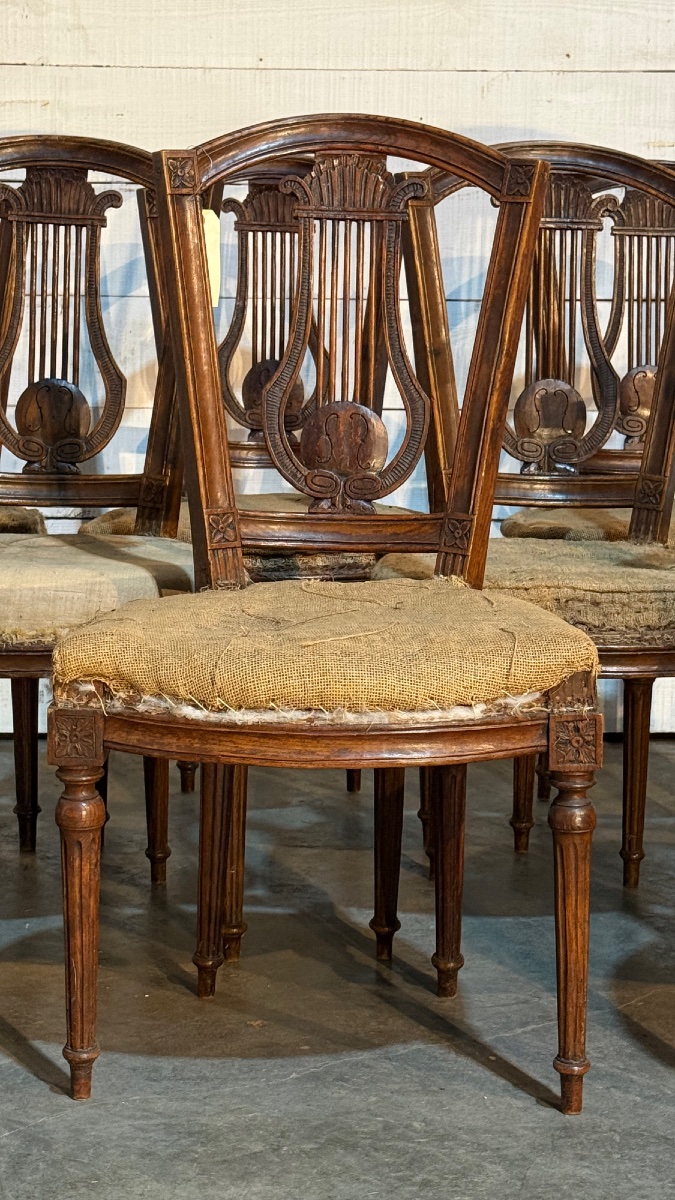 Série de 8 chaises et 4 fauteuils-photo-2