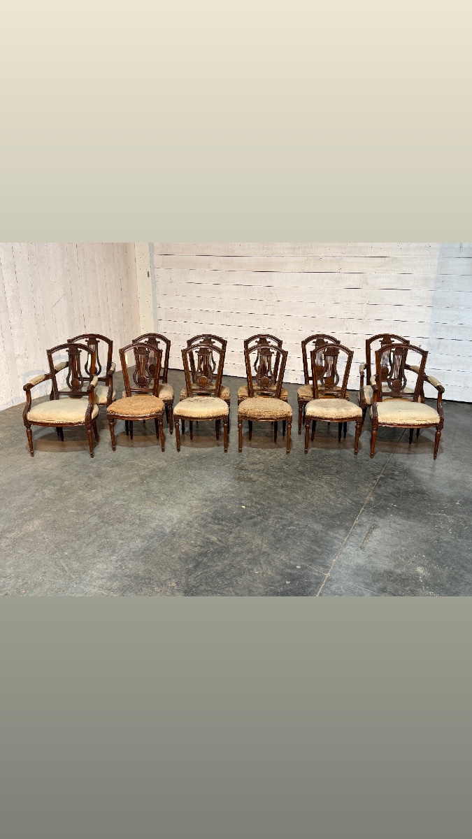 Série de 8 chaises et 4 fauteuils-photo-5