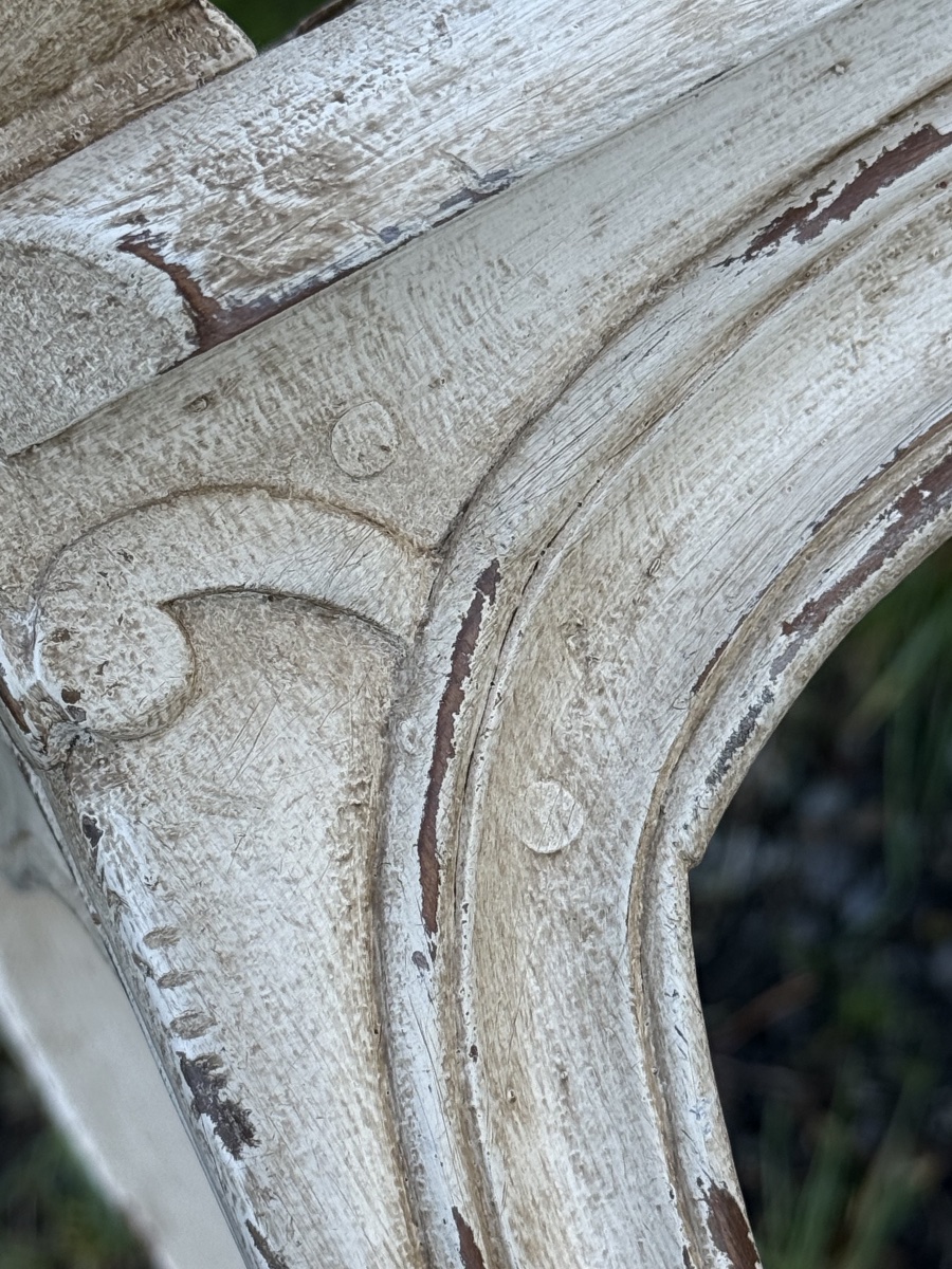 Set Of 8 Weathered, Cane-seated Chairs -photo-4