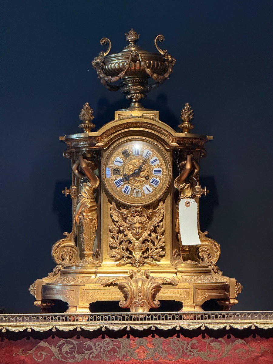 Gilded Bronze Clock 