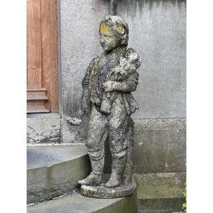 Statue de jardin petit garçon 