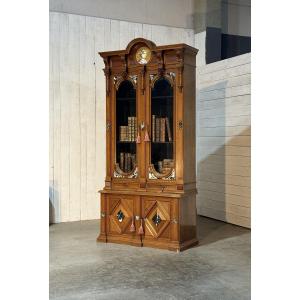 Exceptional Large Walnut Bookcase