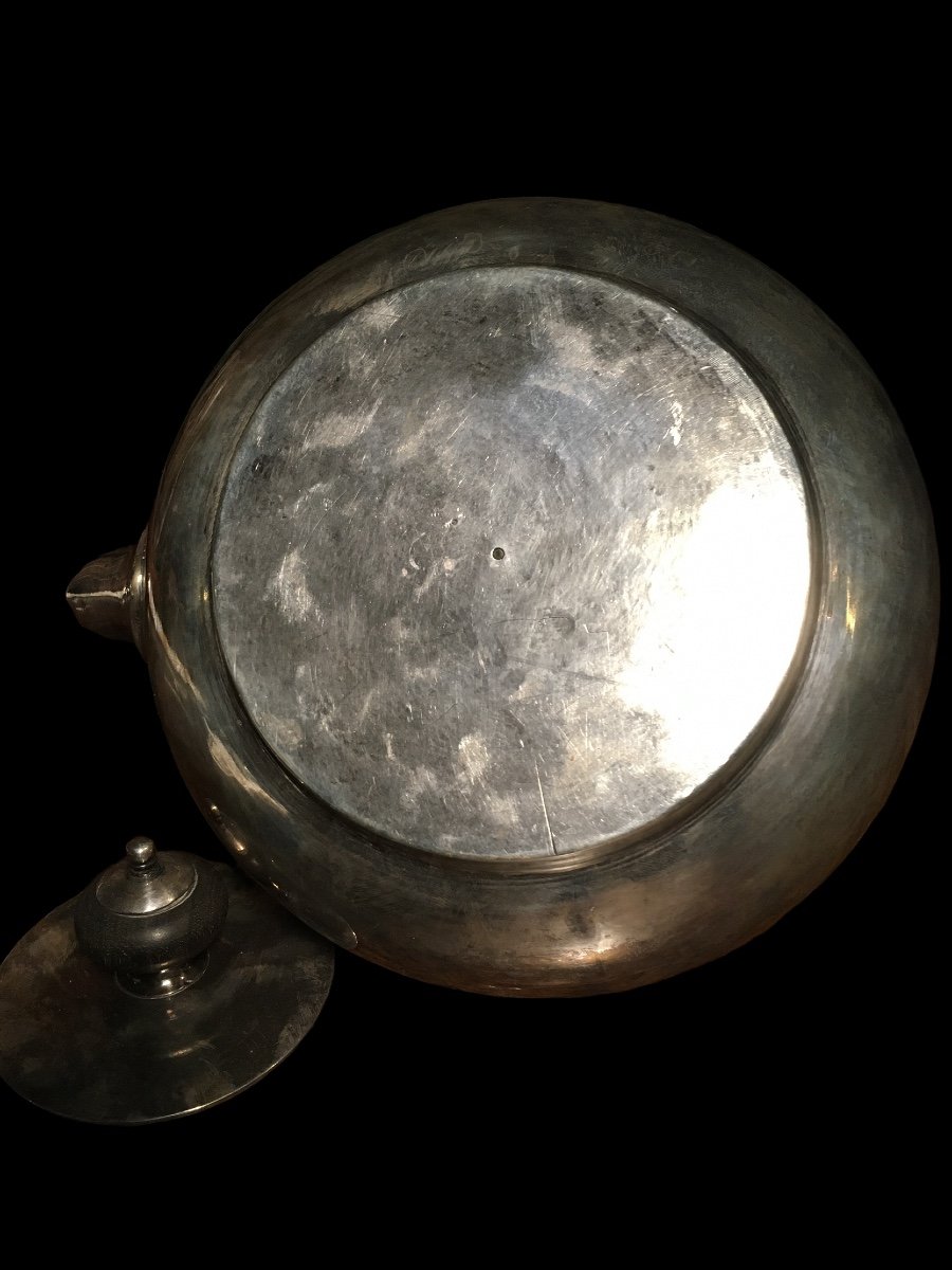 19th Century Sterling Silver Coffee Maker. Height: 24cm-photo-1