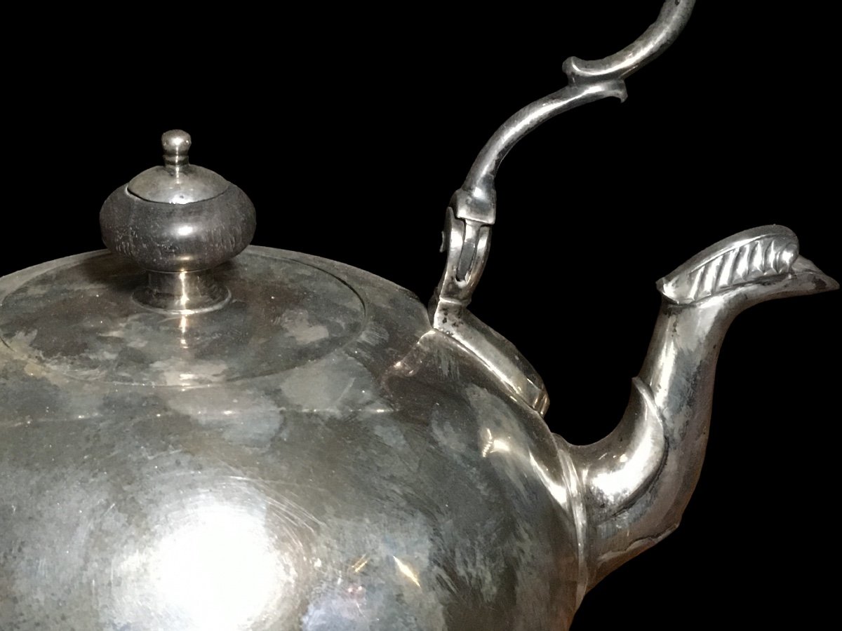 18th Century Sterling Silver Kettle, 1200 Grams-photo-2