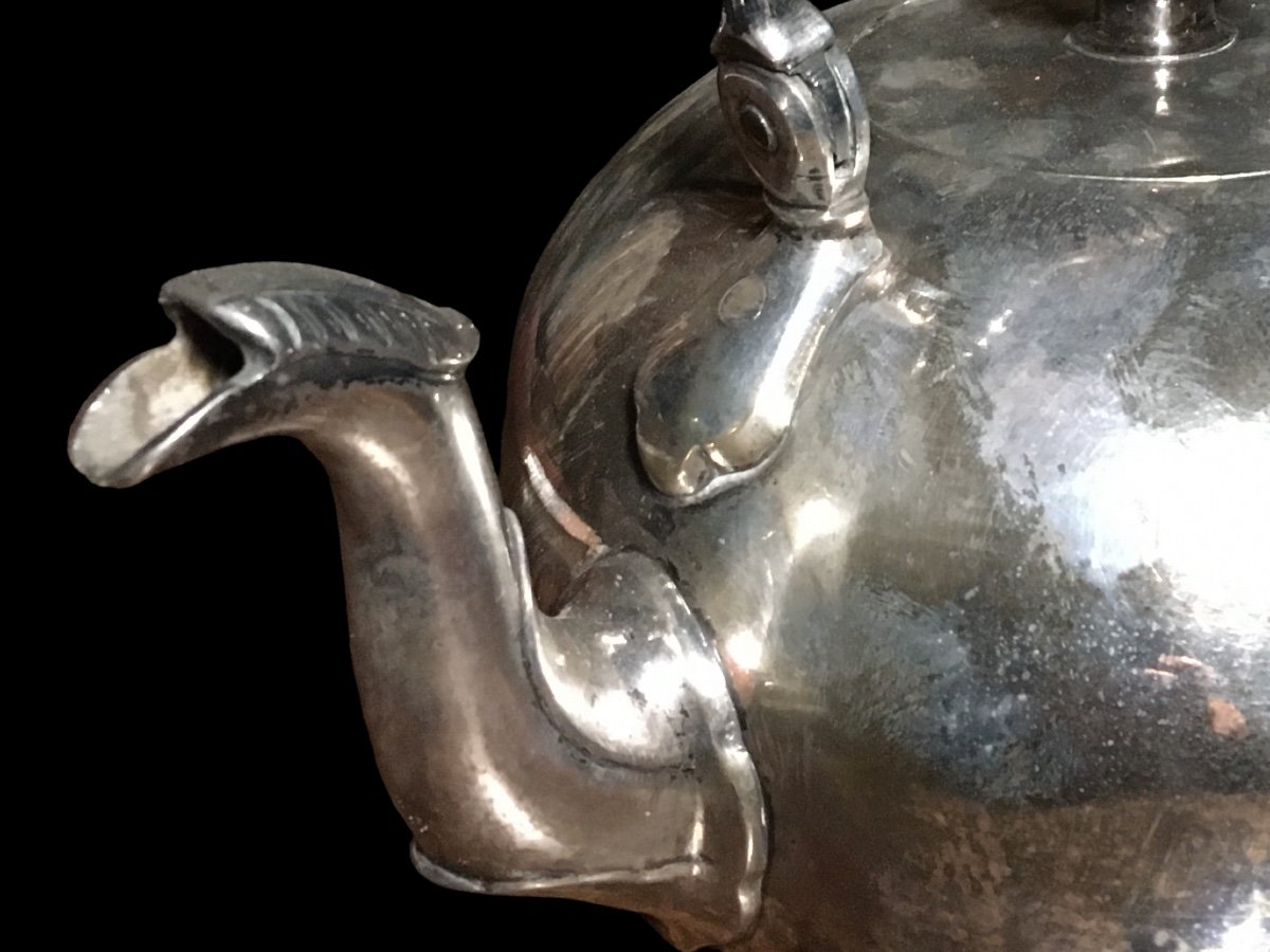18th Century Sterling Silver Kettle, 1200 Grams-photo-3