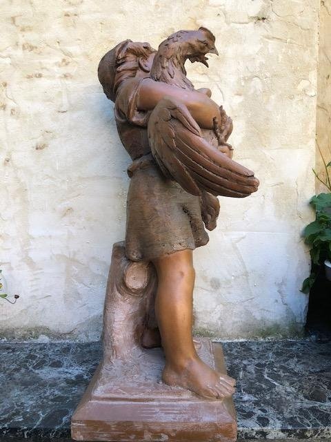 Pretty Large Terracotta Sculpture Late 19thc.-photo-3