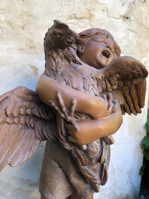 Pretty Large Terracotta Sculpture Late 19thc.-photo-1