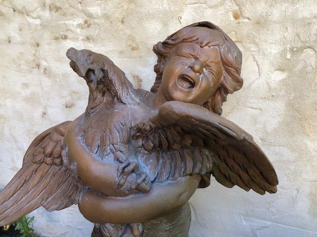 Pretty Large Terracotta Sculpture Late 19thc.-photo-8