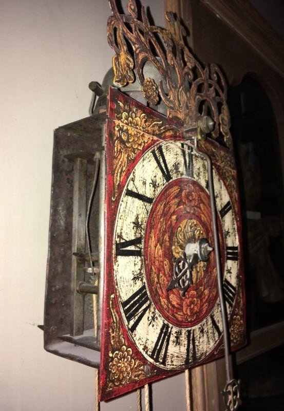 Horloge Murale En Fer Forgé Vers 1700 -photo-7