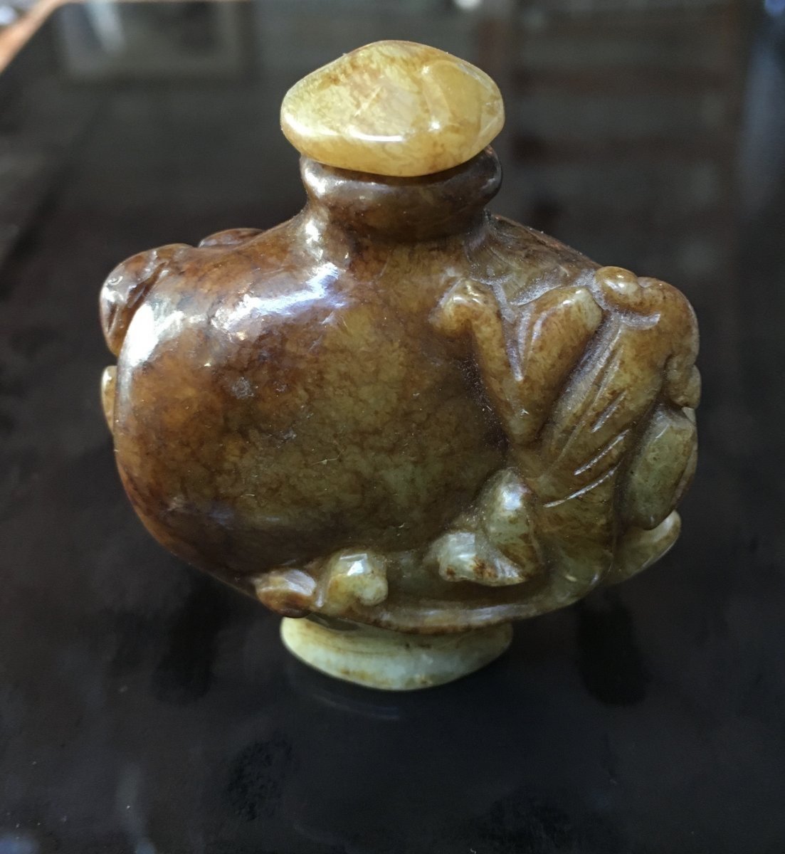 Flacon Tabatière De Jade Chinois 