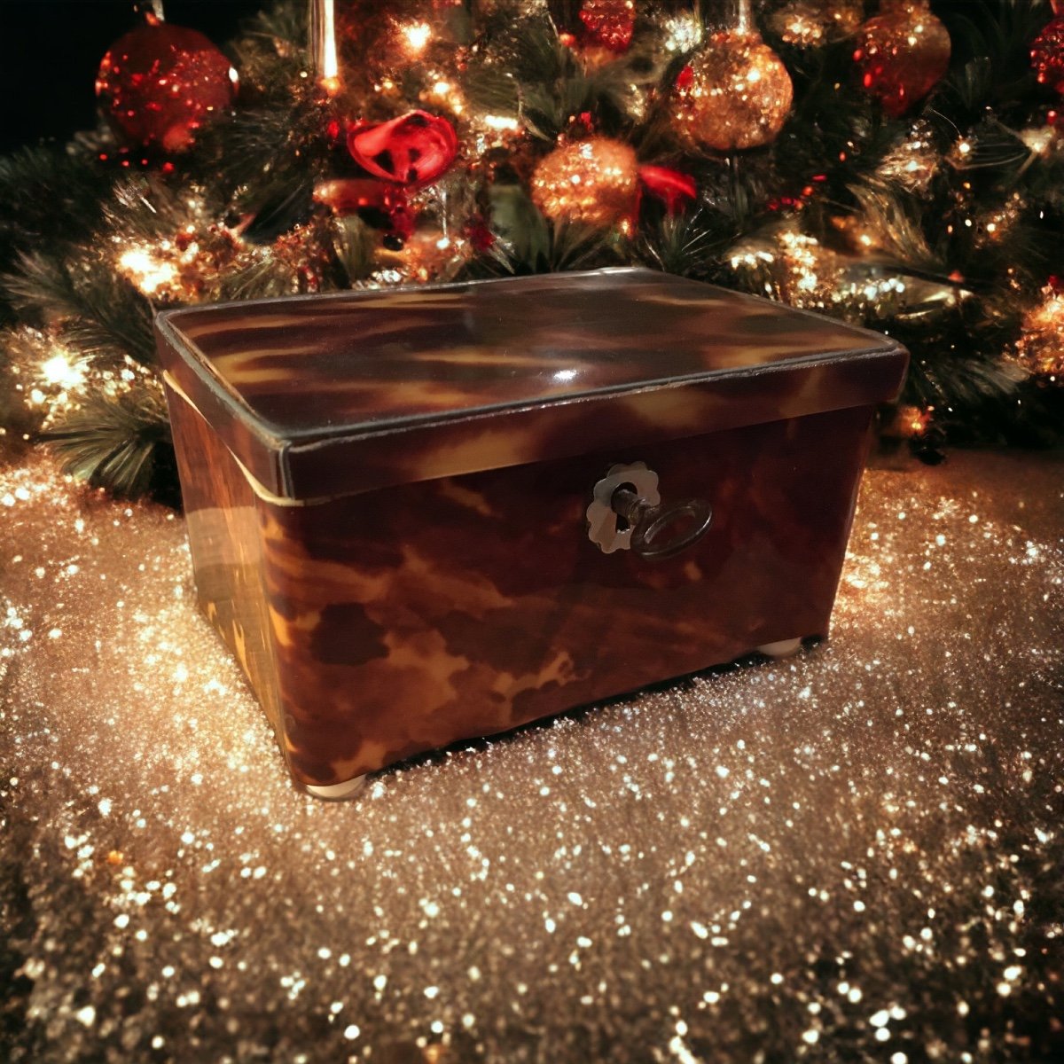Small Tortoise Shell Box 19th Century.-photo-8