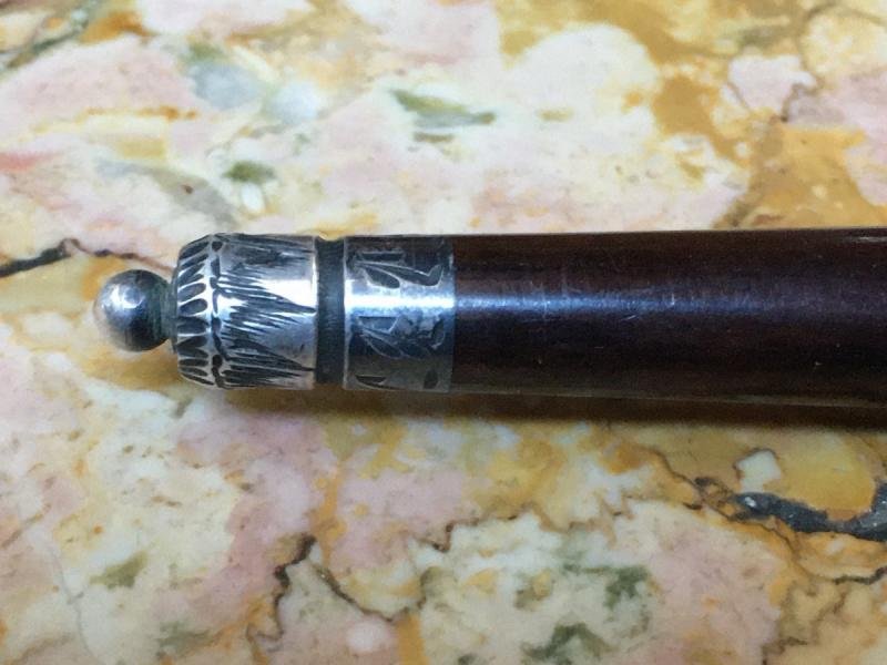 Conductor's Baton, Made Of Rosewood And Silver. 37 Cm.-photo-2