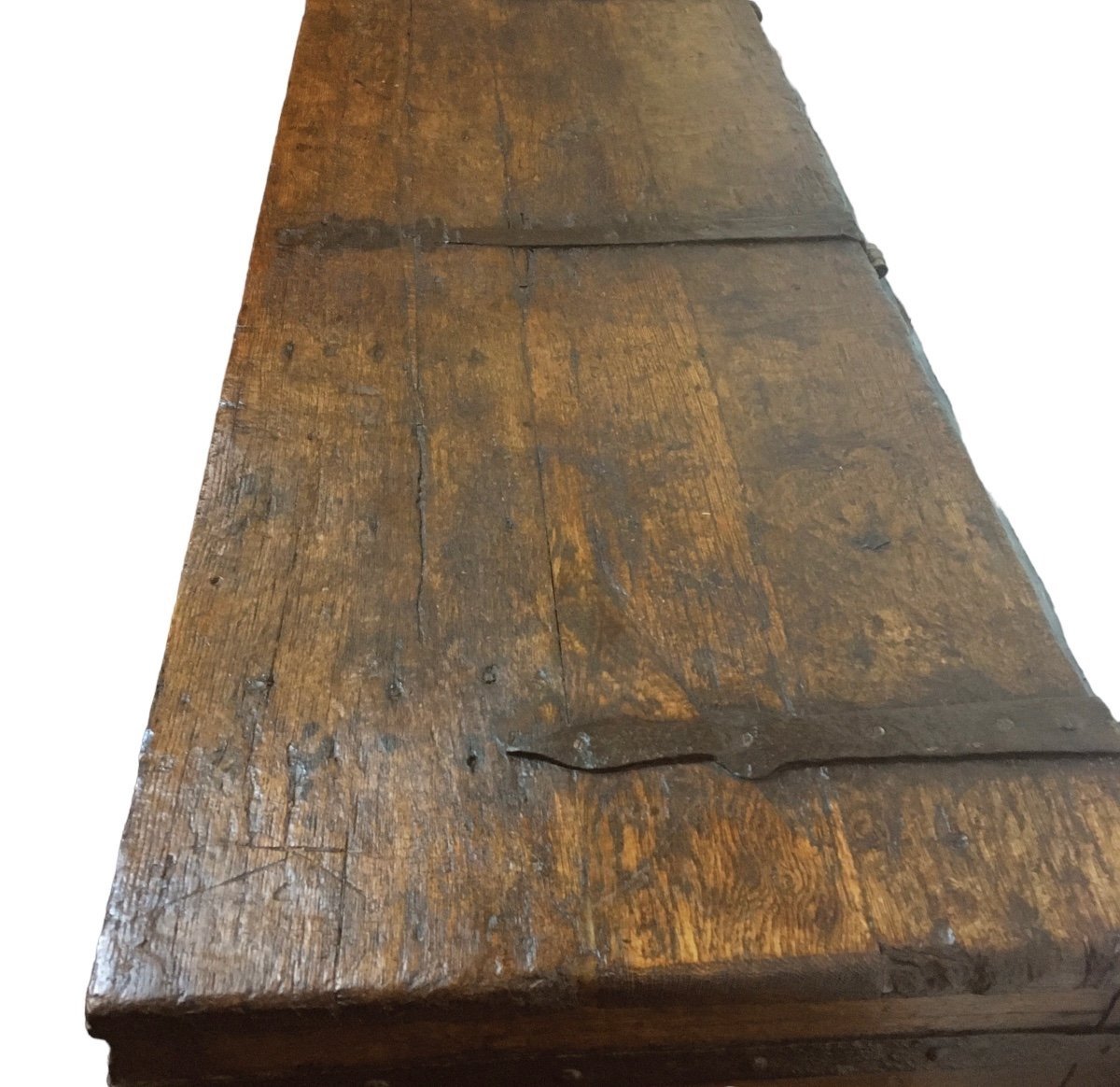 Large Gothic Oak Chest From Around 1530 Width 177 Cm-photo-4