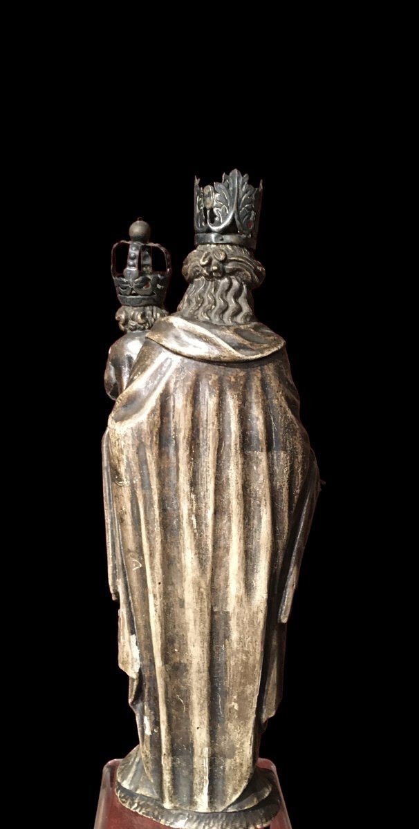 Sculpture Of Virgin Mary With Child 18th Century.-photo-2