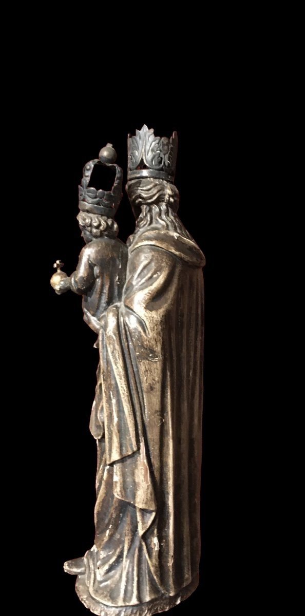 Sculpture Of Virgin Mary With Child 18th Century.-photo-6