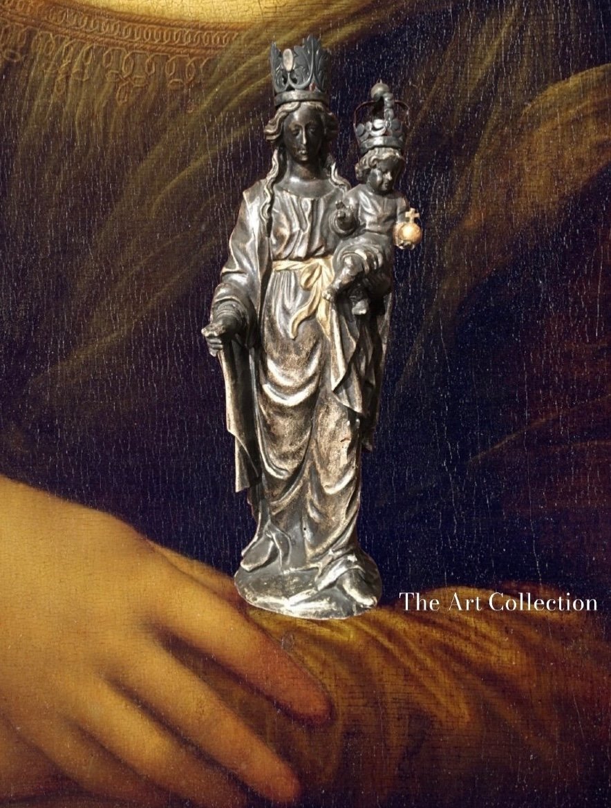 Sculpture Of Virgin Mary With Child 18th Century.-photo-8