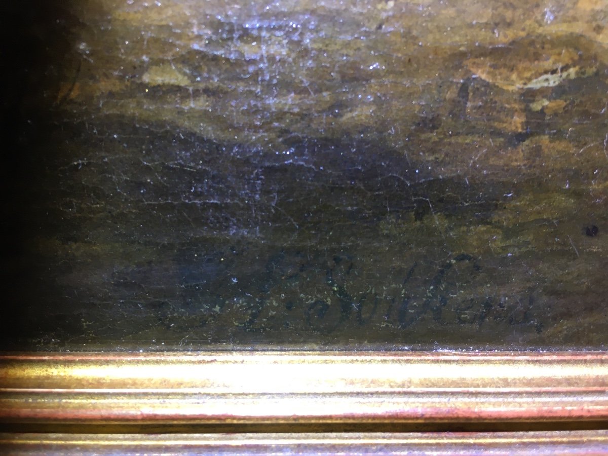 Landscape The Dutch School Of The 12th Century 78 X 55 Cm.-photo-5