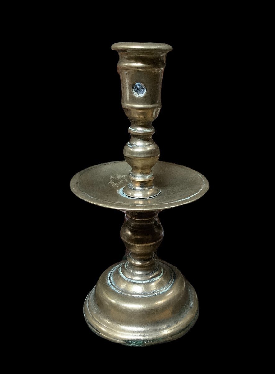 17th Century Bronze Candlestick -photo-4