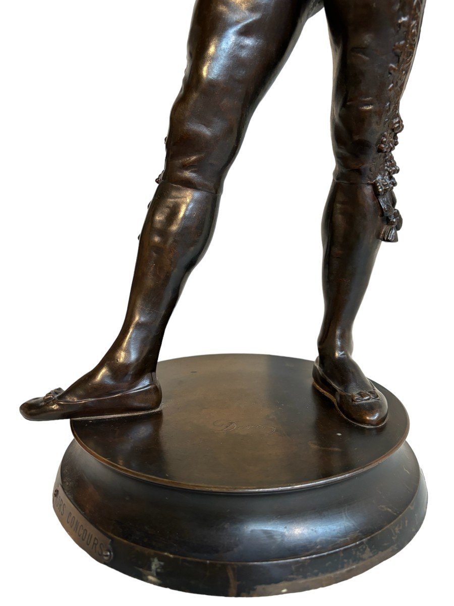 Grande Sculpture En Bronze d'Un Matador 19ème.-photo-3