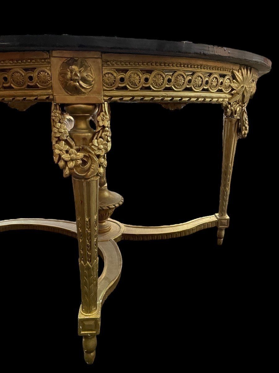 Large Louis XVI Style, Gilt Wooden Center Table 19thc.-photo-2