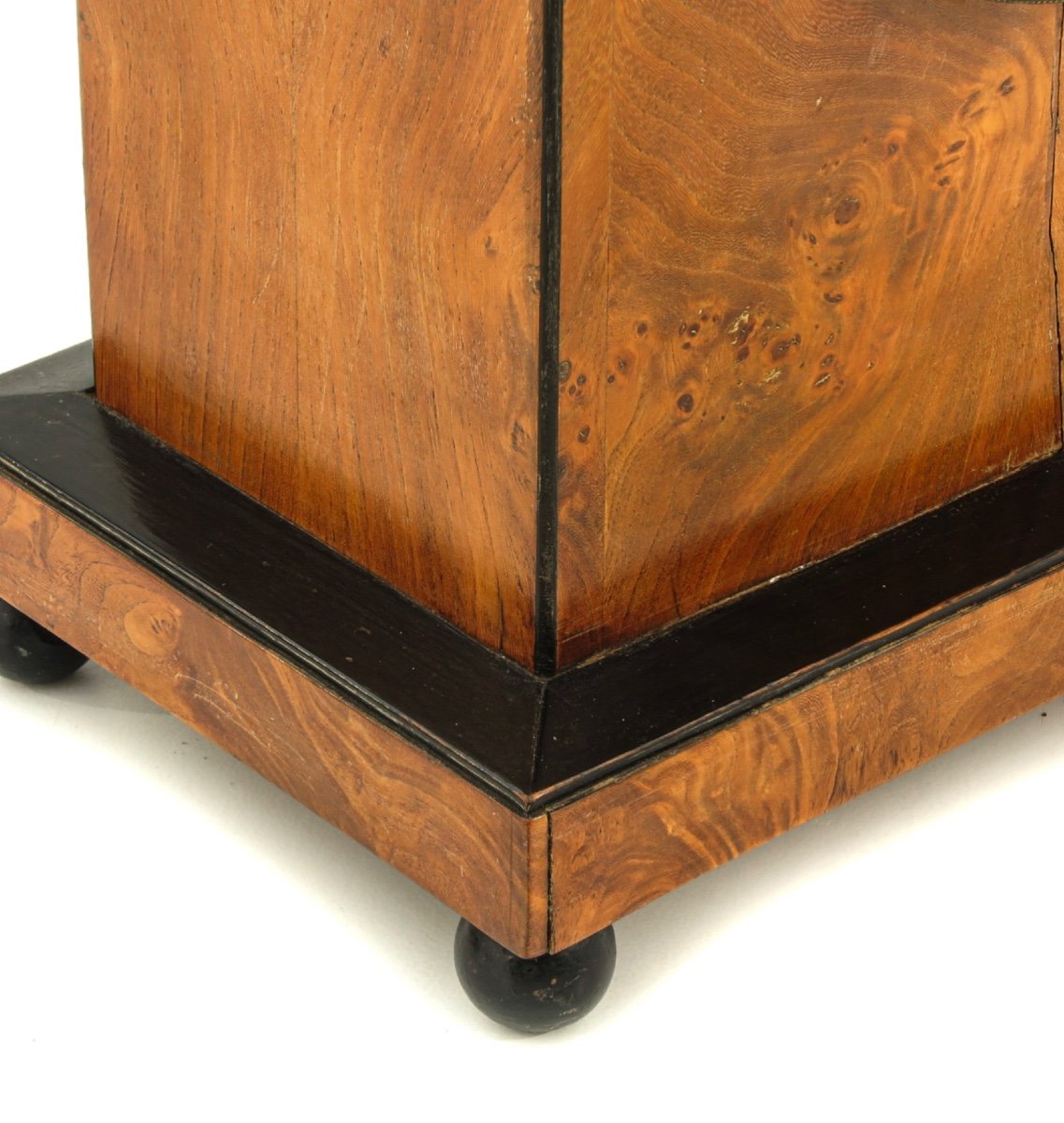 Mahogany Clock Chiming Quarter Hours 19th Century -photo-6