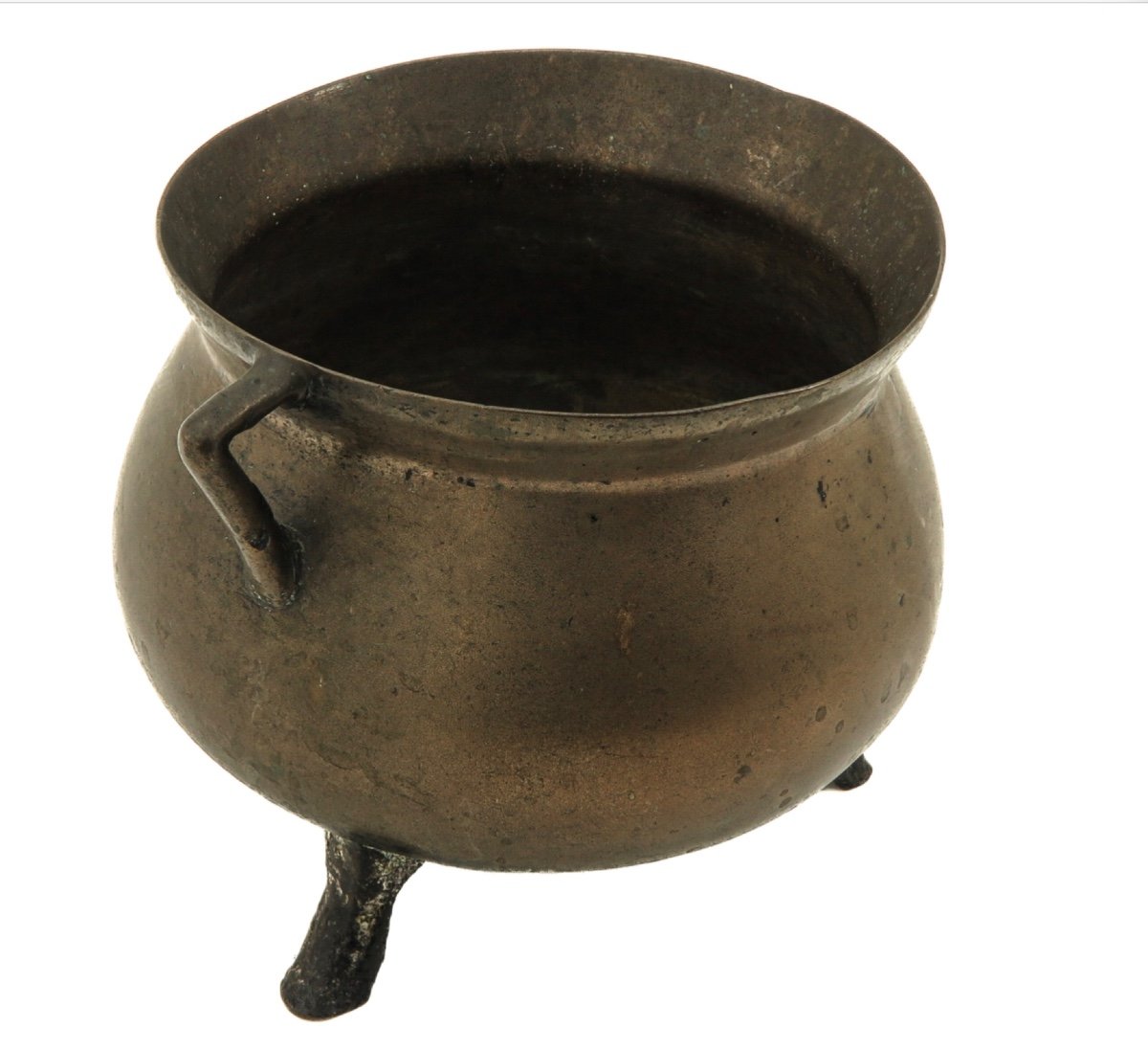 Bronze Cauldron Or Pot Around 1650.-photo-3