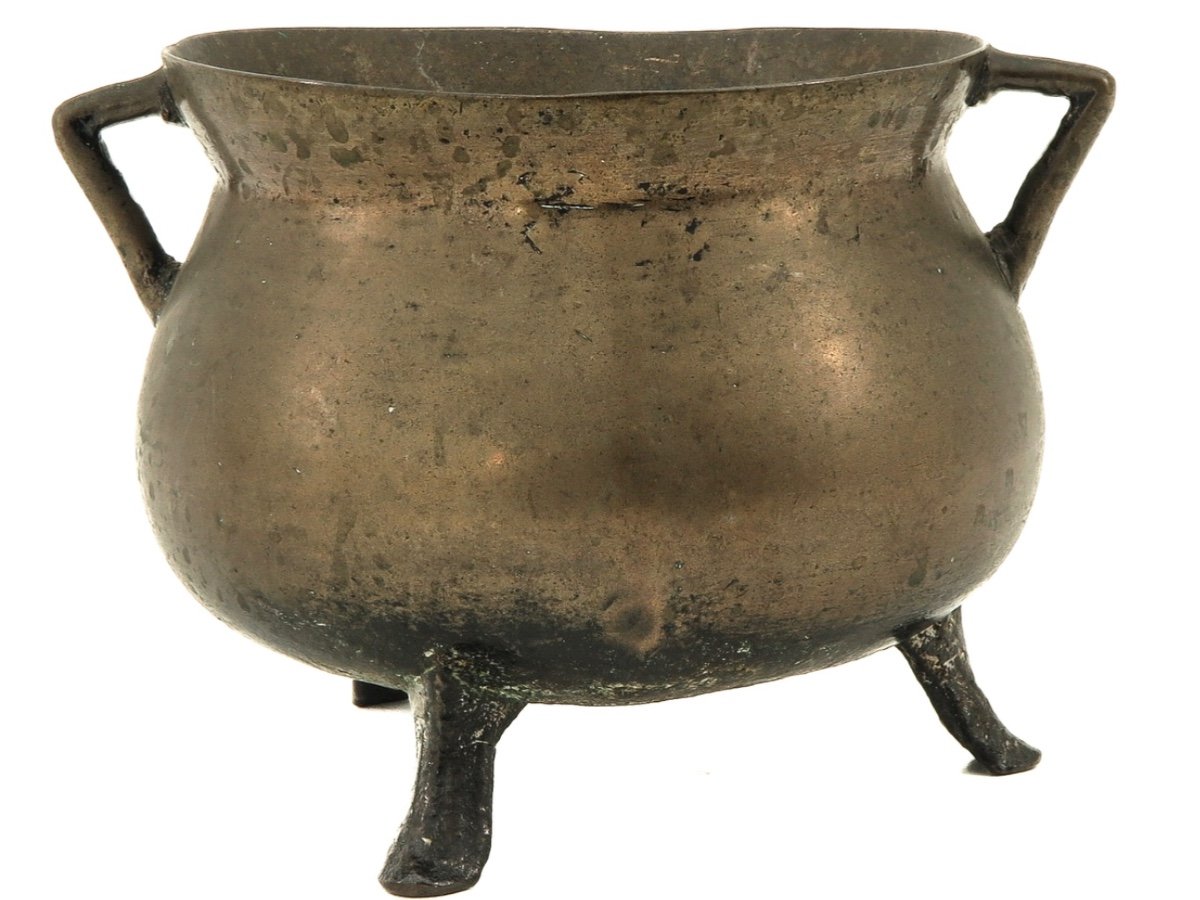 Bronze Cauldron Or Pot Around 1650.