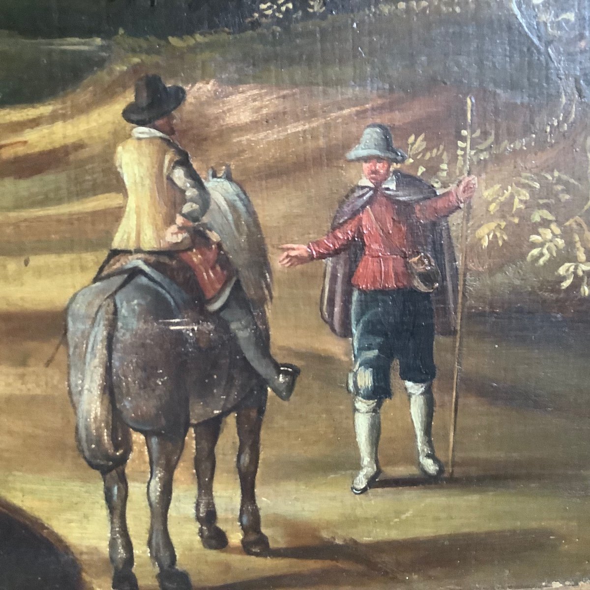 Peinture de Petit Château, Huile Sur Panneau De Chêne.-photo-5
