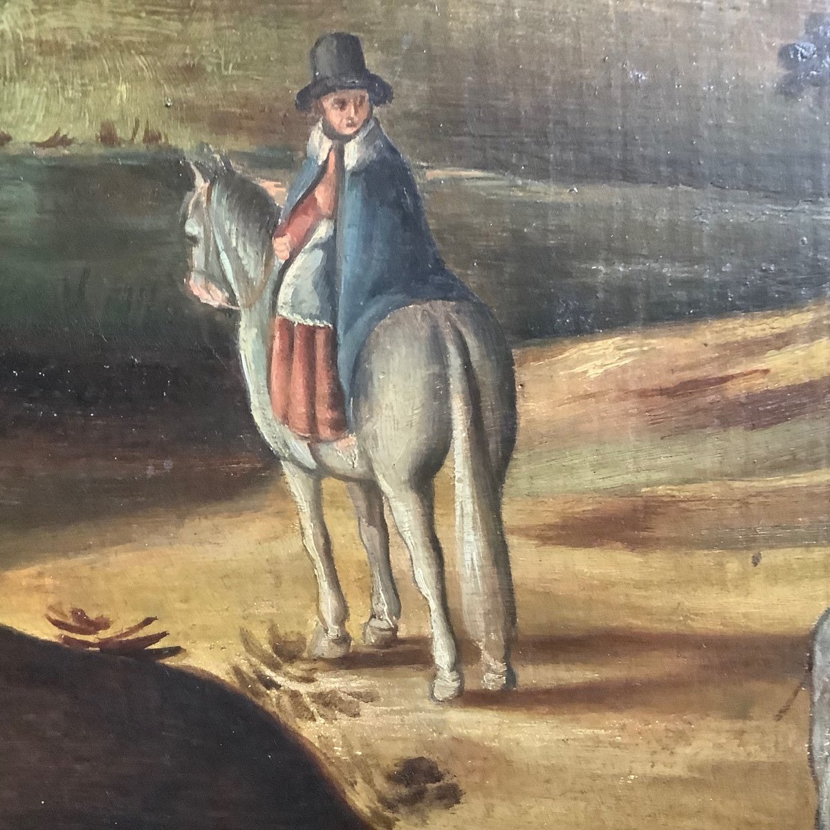 Peinture de Petit Château, Huile Sur Panneau De Chêne.-photo-6
