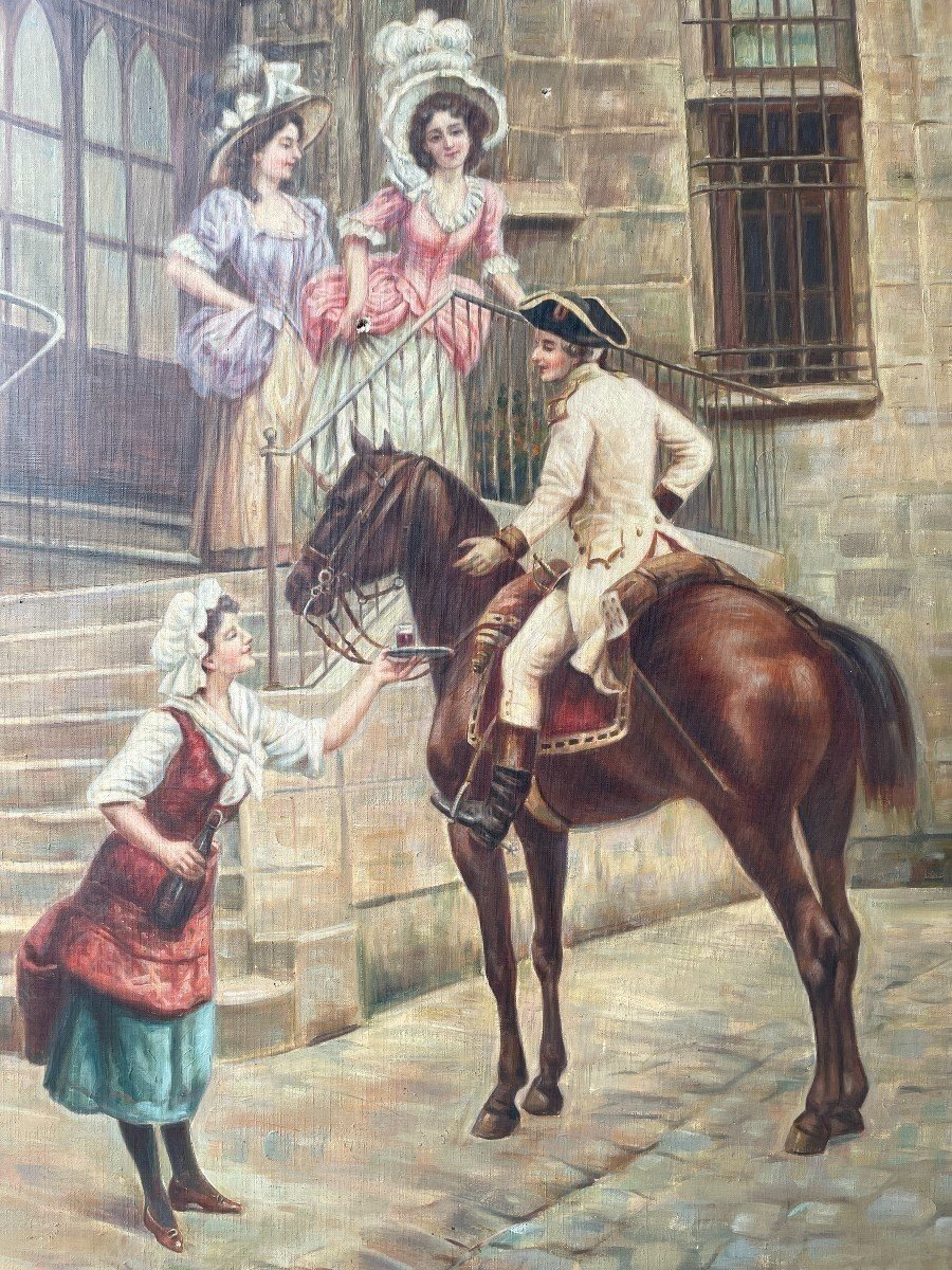 Ensemble De 3 Tableaux Décoratifs "nobles" Huile Sur Toile 1920-photo-1