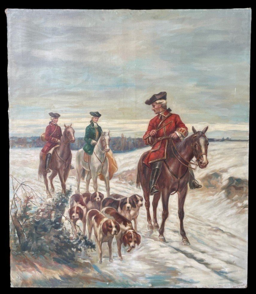 Ensemble De 3 Tableaux Décoratifs "nobles" Huile Sur Toile 1920-photo-5