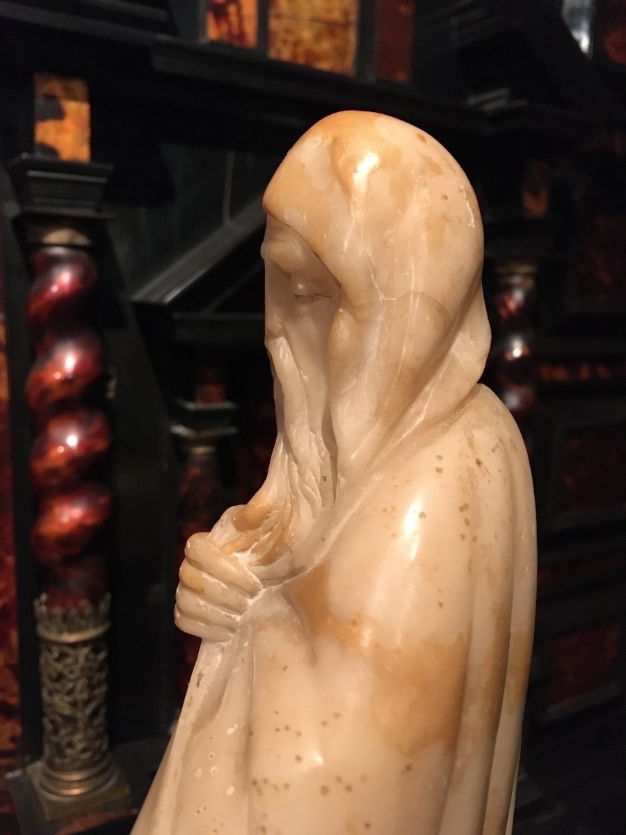 Alabaster Sculpture Representing Winter Circa 1600-photo-2