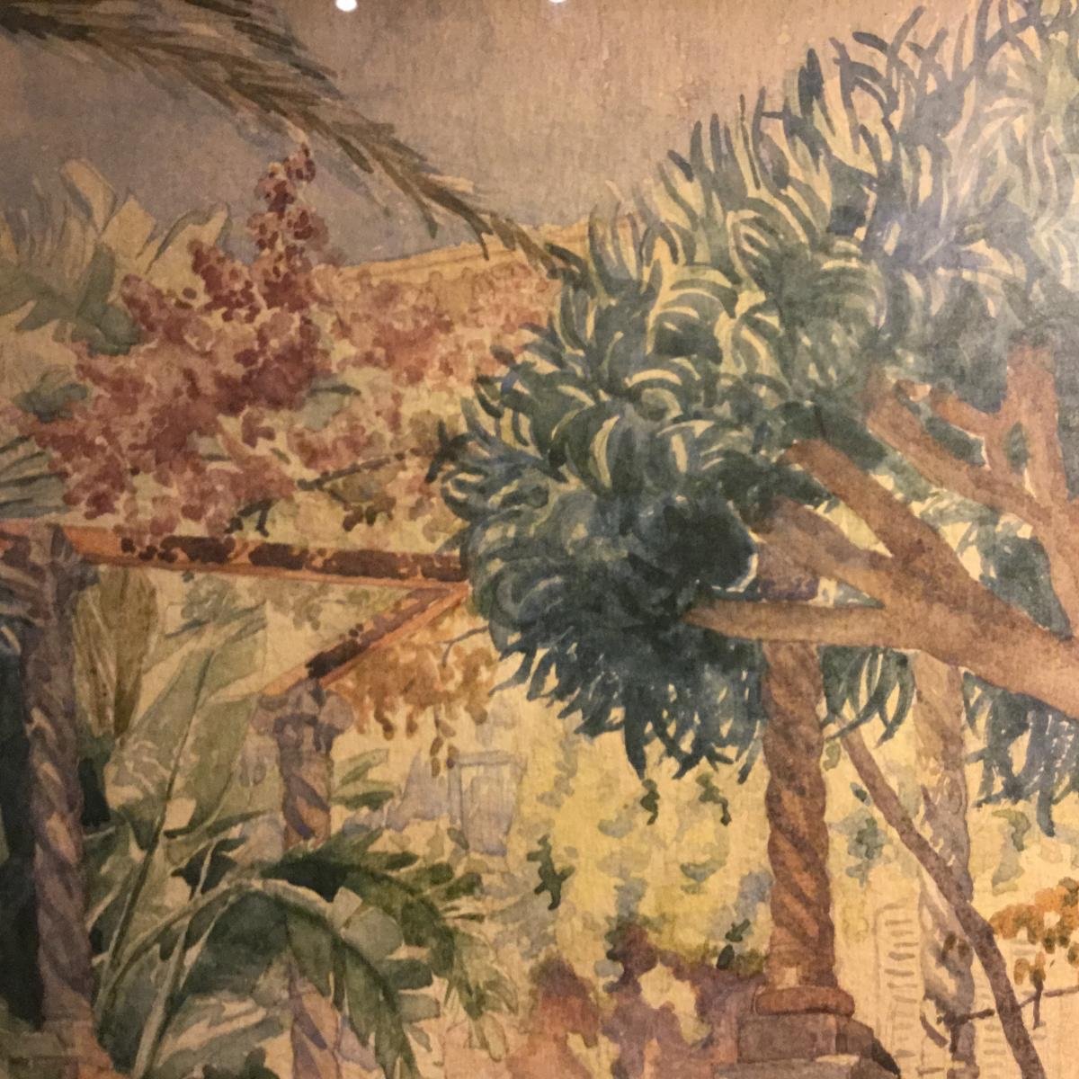 A Very Beautiful  Watercolor France Circa 1900 -photo-5