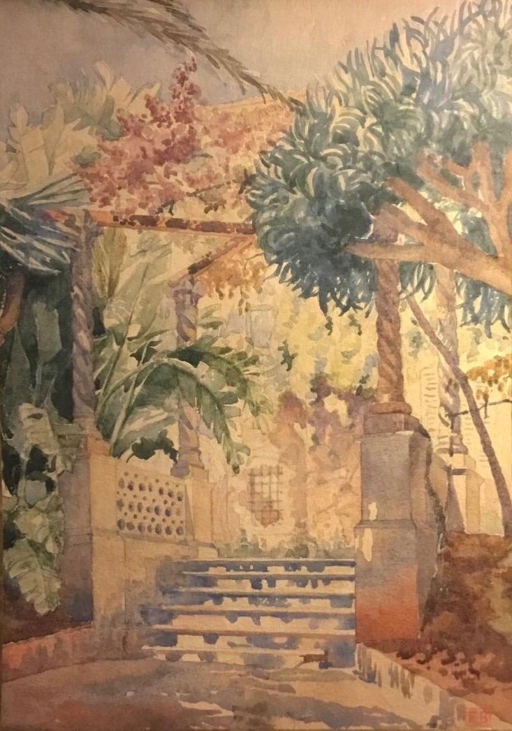 A Very Beautiful  Watercolor France Circa 1900 