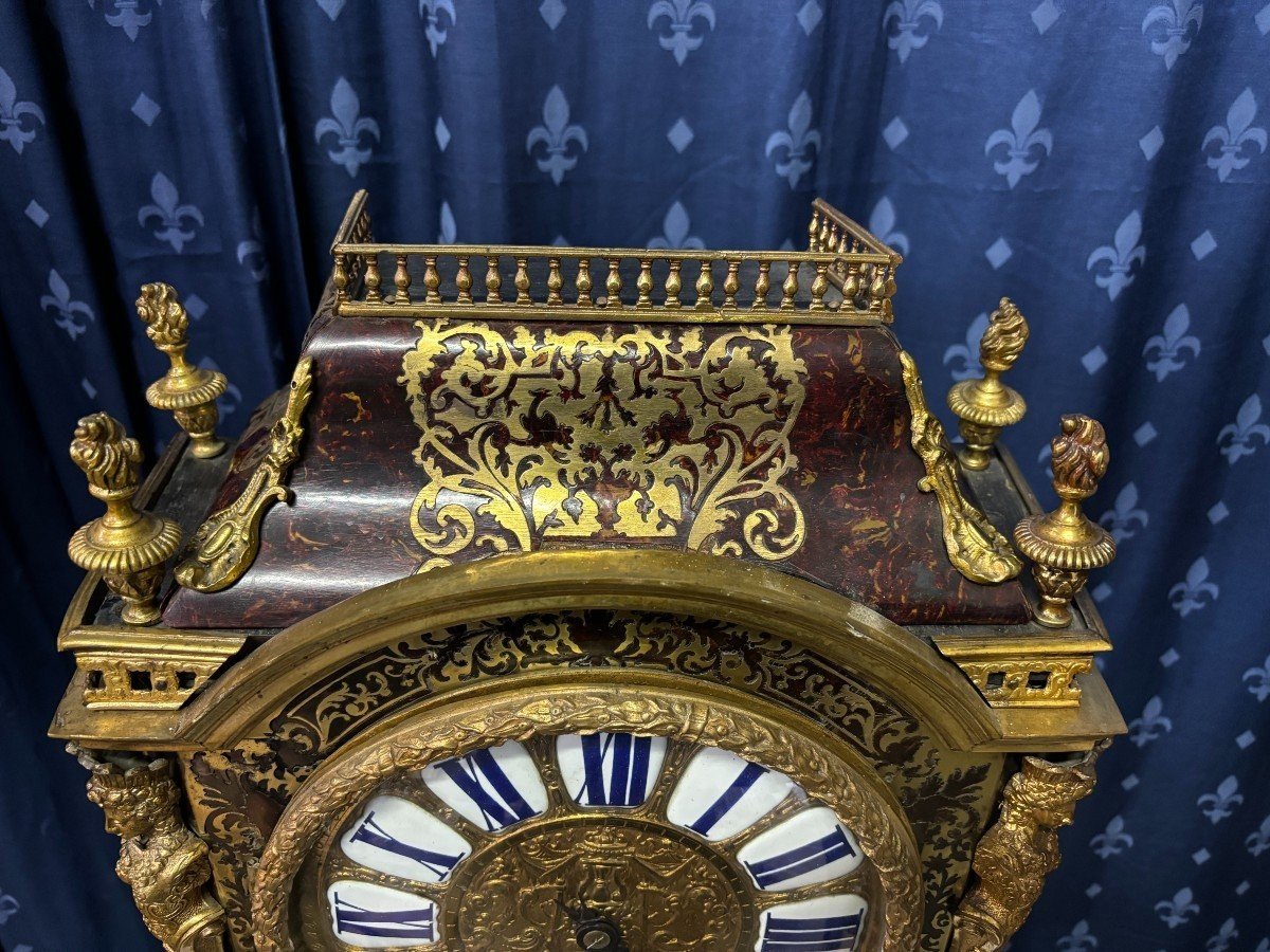 Boulle Marquetry Cartel, Regency Period, 18th Century.-photo-1