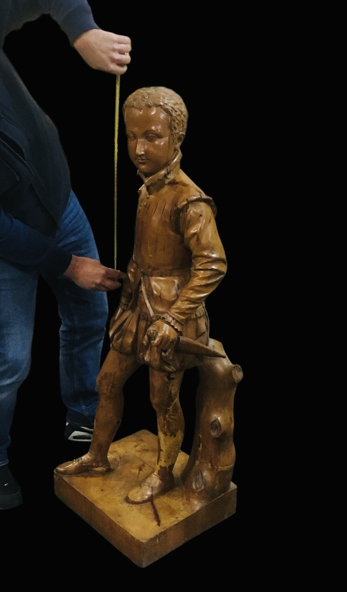 Large 19th Century Cedar Wood Sculpture 